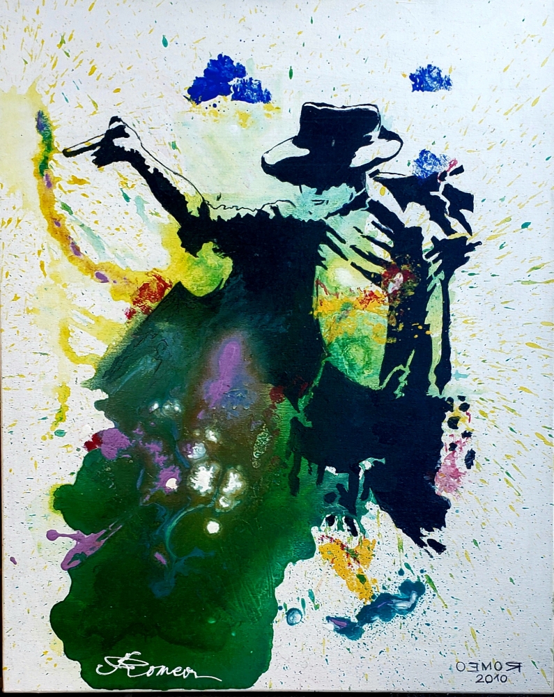 Michael Jackson, acrylic on canvas, 24x30 inch