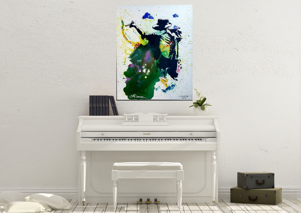 Michael Jackson, acrylic on canvas, 24x30 inch