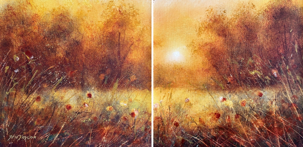 Whispers Of Autumn Light - Diptych