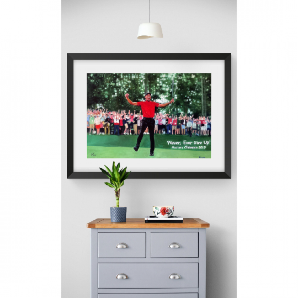Tiger Woods Masters Win - Limited Edition Giclée Framed Print