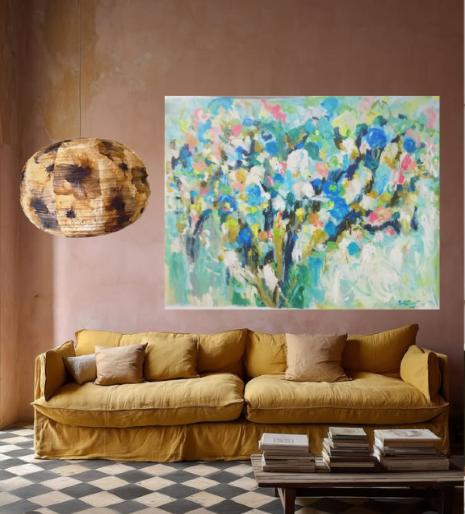 Sound of blue 180cm x 135cm x 3.8cm