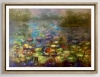 Silent Lily Pond – Large Semi-Abstract Waterlily Landscape in Soft Pastel on Pastelmat, Dreamy Impressionistic Nature Painting