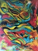 Colours, inside of human cells, acrylic on canvas, 30x40X1.5 inch, SKU 1005 