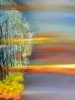 Sunrise in forest, Acrylic on canvas, 30x40x1.5 inch, 76.5x101.5x4 cm, SKU 1028