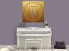 The King Symbols of music, with gold leafs 24 K, 36x36x1.5 inch, 91.5x91.5x4 cm, SKU 1035