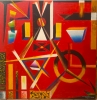 Geometry ... Cubism, Space and time, Acrylic on canvas, 48x48 inch, SKU 1195