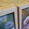 Irises B103 - diptych - framed canvases
