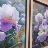 Irises B103 - diptych - framed canvases