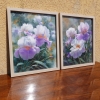Irises B103 - diptych - framed canvases