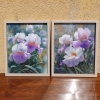 Irises B103 - diptych - framed canvases