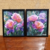 Peonies B104 - diptych - framed canvases