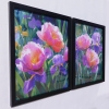 Peonies B104 - diptych - framed canvases