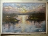 Soft Sunrise Over Calm Waters – Impressionistic Landscape Painting