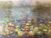 Silent Lily Pond – Large Semi-Abstract Waterlily Landscape in Soft Pastel on Pastelmat, Dreamy Impressionistic Nature Painting