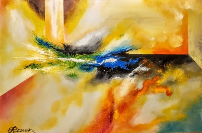 Energy, Acrylic on canvas, 24x36 inch, SKU 1117