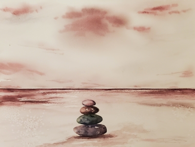 Four Stones, Four Stories - Coastal Pastel