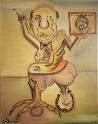 Picasso in my point of view, oil on canvas, 22x28x1 inch, no frame, SKU 3024 
