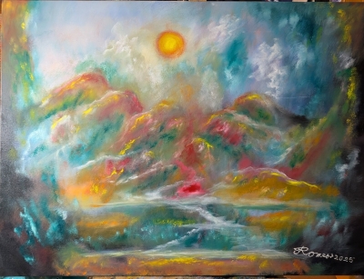  The Eden Garden oil on canvas, 36x48 inch, 92x122 cm, SKU 3089