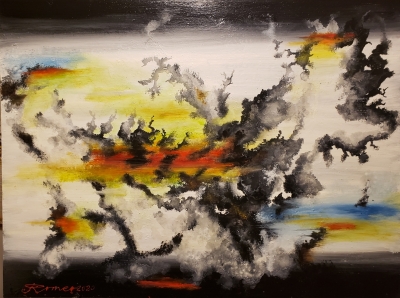 Sun rise, morning, oil on panel, 30x40 inch, SKU 3060 