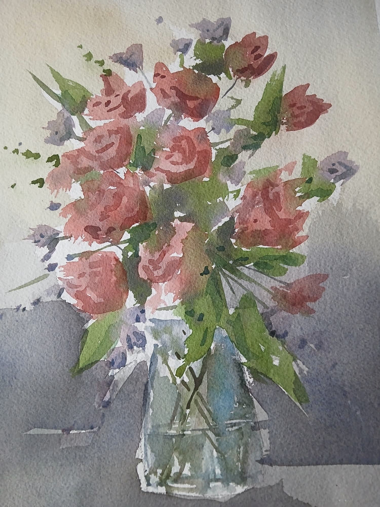 Vase Of Roses