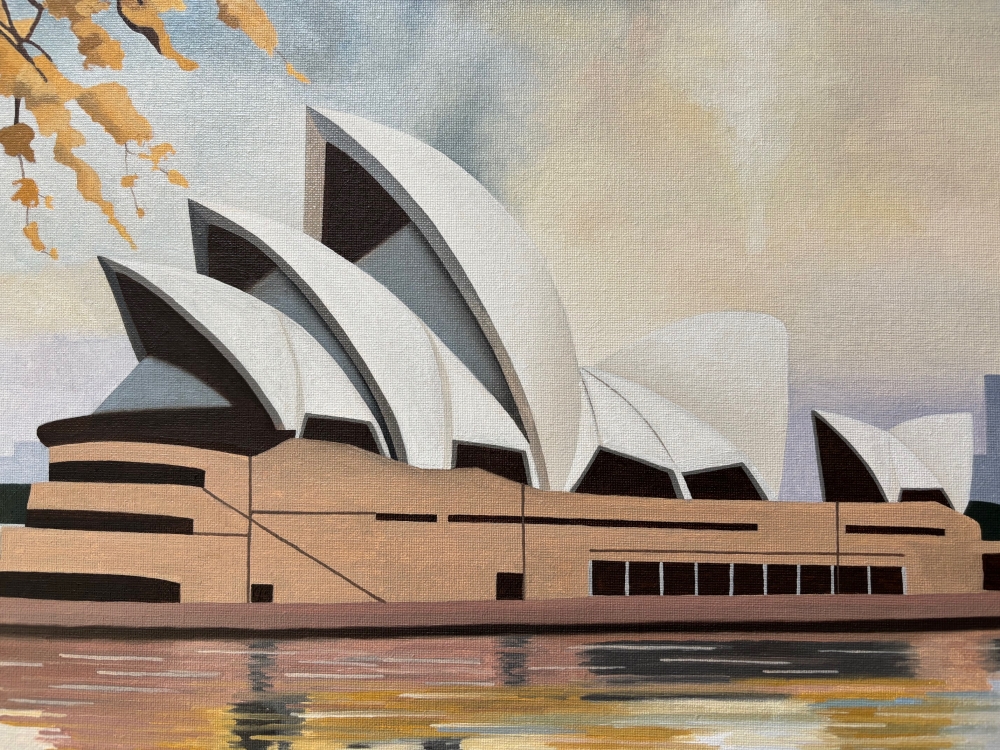 Opera House With Golden Wattle