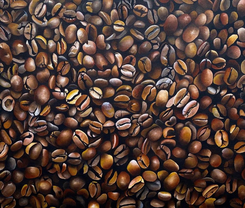 Aromatic Abundance: A coffee Bean Tapestry