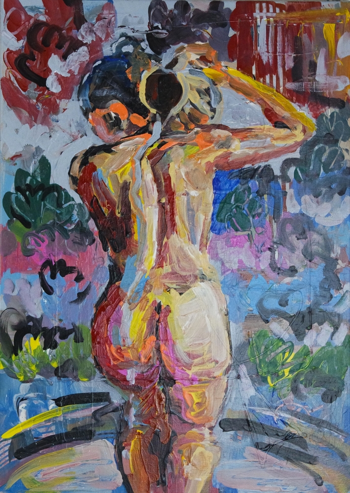 Beautiful colourful nude bathing 919