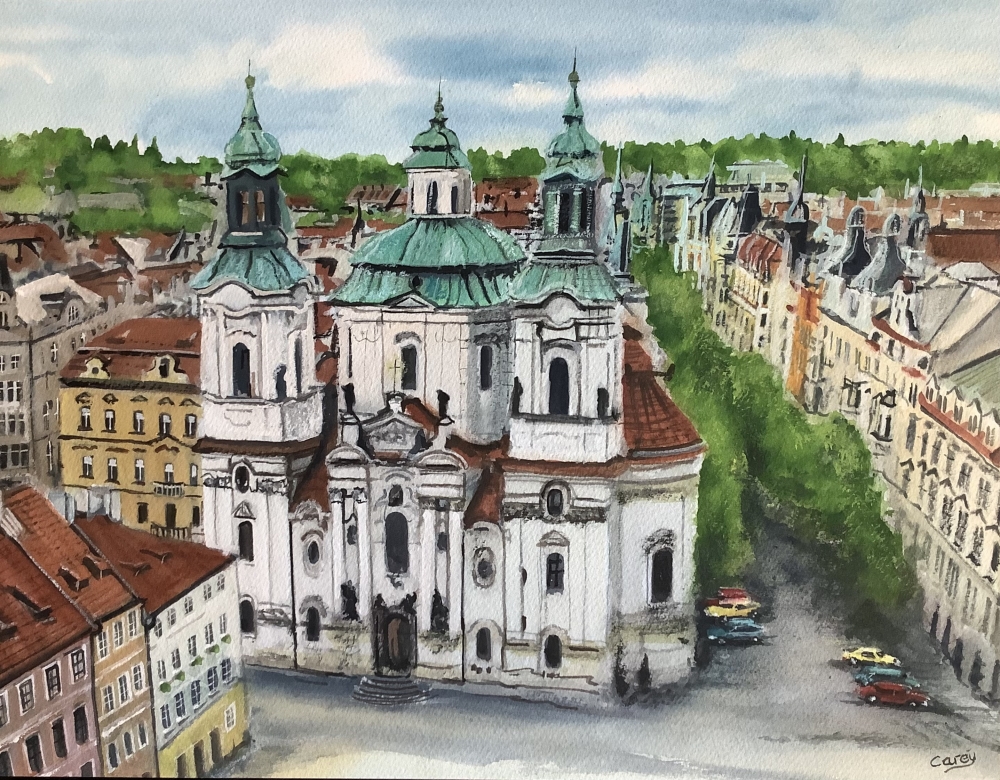 Prague city scene 