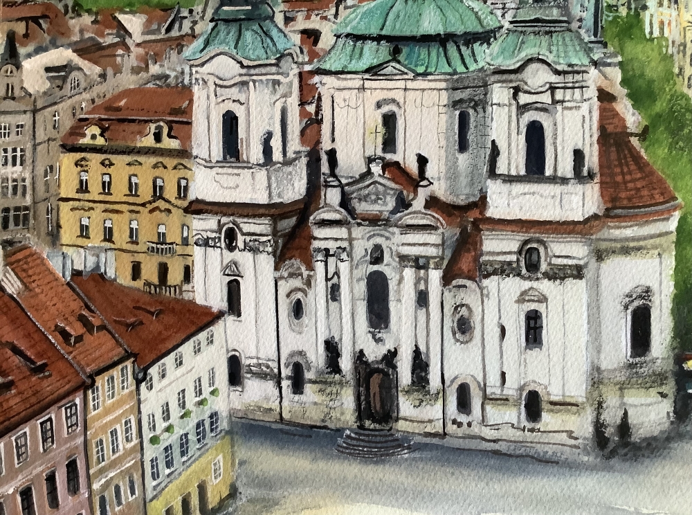 Prague city scene 