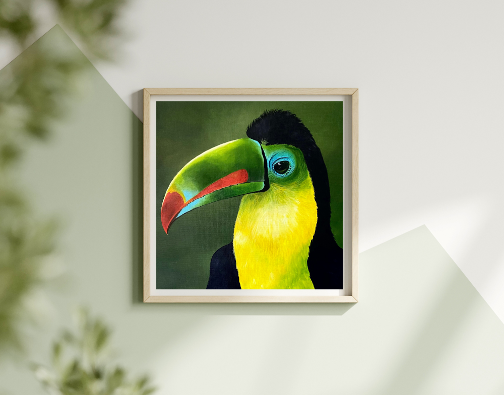 Emerald Gaze: The Toucan Portrait