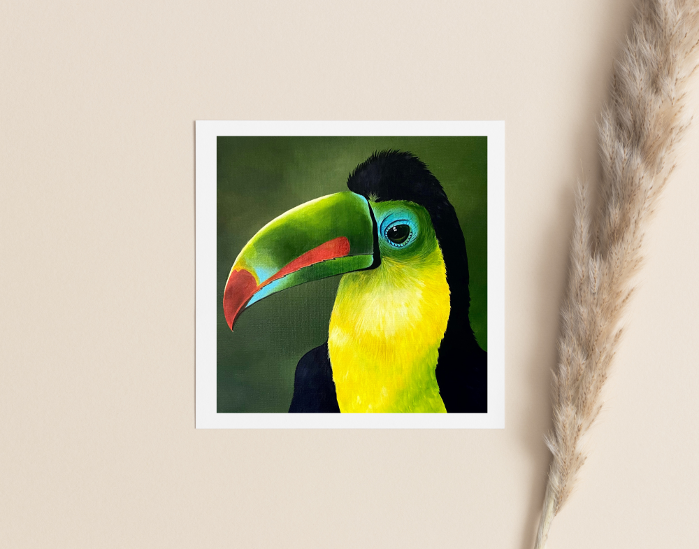 Emerald Gaze: The Toucan Portrait