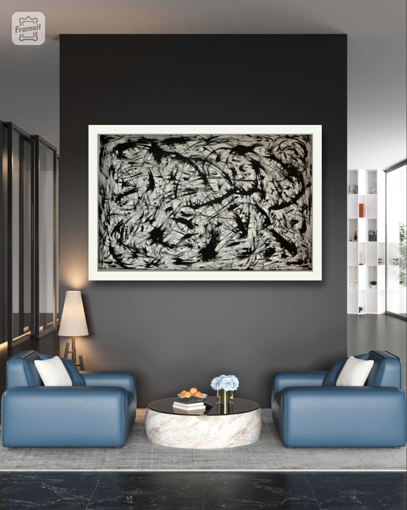 Black and White Abstract Art