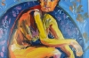 Beautiful colourful figurative nude 909