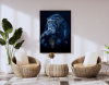 \"Wisdom in Silence – Original Acrylic Chimpanzee Painting\"