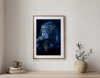 \"Wisdom in Silence – Original Acrylic Chimpanzee Painting\"