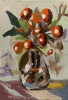 Olives, Olive branch in a vase. 