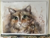 Matylda cat -original watercolor painting 