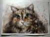 Matylda cat -original watercolor painting 