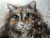 Matylda cat -original watercolor painting 