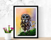  \"Whispers of the Forest – Original Acrylic Owl Painting\"