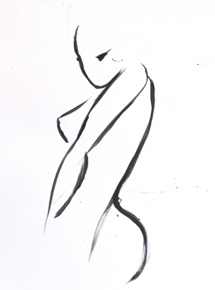 Standing female nude