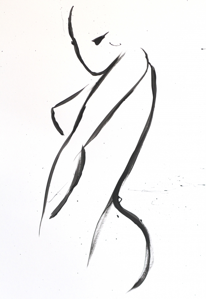 Standing female nude