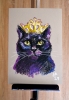 Black cat in crown