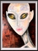 Original,one of a kind,Alien portrait on stretched canvas