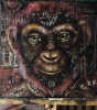 Cyber monkey painting 