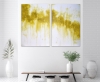 Distressed Yellow Abstract Diptych XL