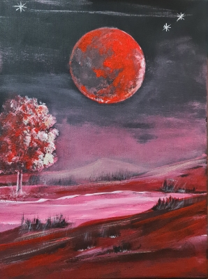 Blood Moon over the Dreamscape.