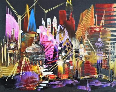 City of London Abstract Painting 053