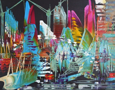City of London Abstract Painting 056