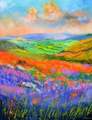Scottish moors at spring 
